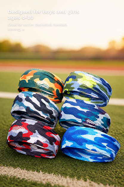 6-Pack Breathable Kids’ Sports Headbands